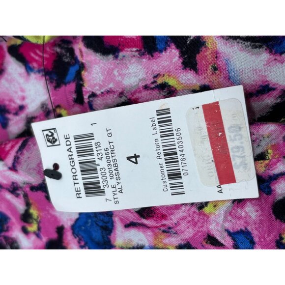 Bar III Alyssa Belted Mini Dress, Pink-multi, Sz. 4- No belt - Picture 8 of 10